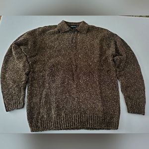 MEN'S XL CLAIBORNE Brown/Tan Acrylic Polyester Blend Sweater
